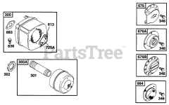 Briggs & Stratton 256702-0116-01 - Briggs & Stratton Vertical Engine Muffler Grp
