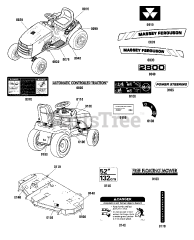 Massey Ferguson MF 2827 (2691196-00) - Massey Ferguson 52" Lawn Tractor, 27hp