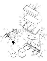 Cub Cadet 59A30001 (59A30001150) - Cub Cadet Triple Rear Bagger att2 Catcher Assembly