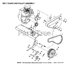 Electrolux/AYP 850-00760 - Electrolux/AYP Tiller BELT GUARD, PULLEY ASSY