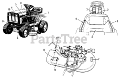 Allis-Chalmers 612 H (1691276) - Allis-Chalmers Lawn Tractor, 12hp Decal Group