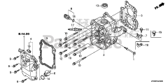 Honda BF15 DK0 SHSA (BALJ) - Honda Outboard Engine, Made in Japan (SN: BALJ-1400001 - BALJ-9999999) CYLINDER HEAD