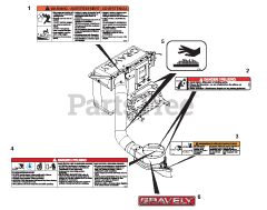 Gravely 891006 - Gravely Bagger, Rear 2-Bag (SN: 000101 & Above)