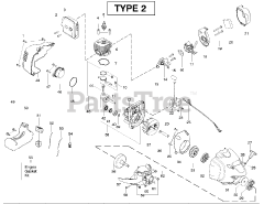 Poulan Pro PP 258 TP - Poulan Pro Pole Saw, Type 2 Engine Type 2