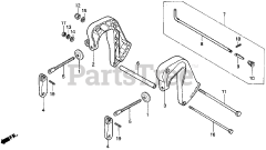 Honda BF5 AH LA (BADL) - Honda Outboard Engine, Made in Japan (SN: BADL-1000001 - BADL-1099999) STERN BRACKET