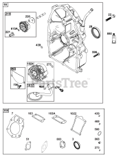 Briggs & Stratton 613277-0120-E1 - Briggs & Stratton Horizontal Engine Crankcase Cover/Sump Group