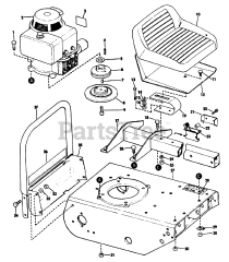 Lawn-Boy 3001 - Lawn-Boy Walk-Behind Mower (SN: 700000001 - 799999999) (1967) Model 9300 Riding Mower Rear End Group