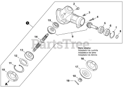 Echo DSRM-2600 U - Echo Battery Electric Brush Cutter (SN: U56500001001 - U56500999999) Gear Case