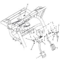 Ariens 996148 - Ariens Contractor 4WD Utility Vehicle, Subaru EH65 (SN: 020000 & Above) Throttle and Brake
