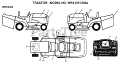 Weed Eater WEX 13TCRD A - Weed Eater Lawn Tractor