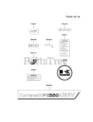 Kawasaki FE350D-BS12 - Kawasaki Engine LABEL