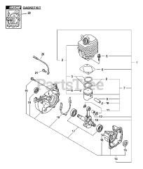 Echo ES-2400 - Echo Shred N Vac Blower (Type 1E) Engine, Short Block, Cylinder