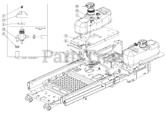 Cub Cadet PRO Z 100 EFI 160-S (53TWEFJU050) - Cub Cadet 60" Pro Z Series Zero-Turn Mower, Cub Cadet EFI (2020) Fuel Tank