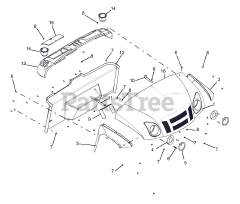 Ariens 996148 - Ariens Contractor 4WD Utility Vehicle, Subaru EH65 (SN: 020000 & Above) Hood Assembly