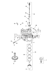 Cub Cadet RZT-50 KH (17YF2ACP010) - Cub Cadet 50" RZT Zero-Turn Mower, Kohler (2012) Kohler SV725-3030 Crankcase