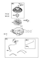 Briggs & Stratton 9P602-0136-H5 - Briggs & Stratton Vertical Engine Flywheel, Ignition, and Starter Group