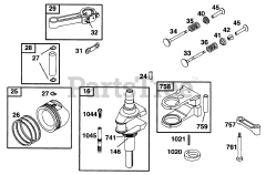 Briggs & Stratton 28C707-0029-01 - Briggs & Stratton Vertical Engine Piston Grp, Crankshaft