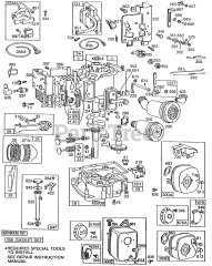 Briggs & Stratton 190702-2173-01 - Briggs & Stratton Vertical Engine Cyl, Sump, Piston,Oil Fill