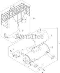Kohler CH740-0077 - Kohler Command PRO Engine, Basic Version, 25hp, 725cc Exhaust Group 11-24-40
