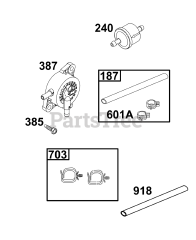 Briggs & Stratton 40N877-0075-G1 - Briggs & Stratton Vertical Engine Fuel Supply Group