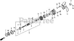 Honda BF5 AH LA (BADL) - Honda Outboard Engine, Made in Japan (SN: BADL-1000001 - BADL-1099999) PROPELLER SHAFT