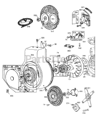 Briggs & Stratton 170432-1663-XX - Briggs & Stratton Horizontal Engine Blower Hsg,Rewind,Electrical