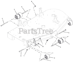 Gravely 991080 (Pro-Turn 152) - Gravely Pro-Turn 52" Zero-Turn Mower, Kawasaki (SN: 041000 & Above) Anti-Scalp Rollers, 52" &amp; 60" Decks