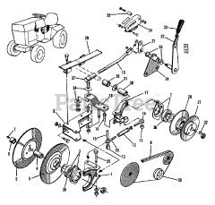 AGCO 312 (1600046) - AGCO Lawn Tractor, 12hp Transmission Controls Group - Variable Speed (1505I09)