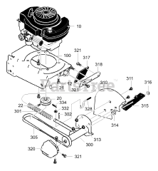 Murray EV3850x4B - Murray Edger (2003) Engine Mount &amp; Blade Assembly