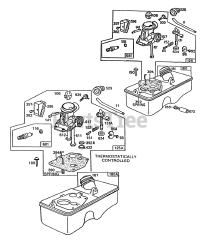 Briggs & Stratton 94502-5913-01 - Briggs & Stratton Vertical Engine Carburetor &amp; Fuel Tank Assy.