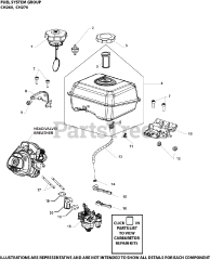 Kohler CH260-0011 - Kohler Command PRO Engine, Basic Version, 6hp, 4.5kW Fuel System Group CH260-0011