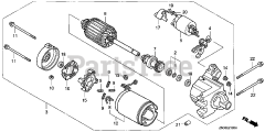 Honda GX620 U1 QZB2 (GCARK) - Honda Engine, Made in Japan (SN: GCARK-1000001 - GCARK-9999999) STARTER MOTOR