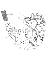 Cub Cadet 59A30013 (59A30013150) - Cub Cadet Commercial Catcher System att Blower Mount Assembly