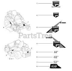 Ferris IS 1500Z (5900849) - Ferris IS1500Z Series 44" Zero-Turn Mower, 19hp Kawasaki