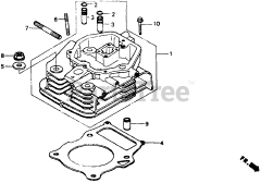 Honda GD320 QAAE (GPB) - Honda Engine, Made in Japan (SN: GPB-1000001 - GPB-1008896) CYLINDER HEAD