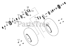 Murray S-1543 - Murray 50cc ATV (2002) Front Wheel