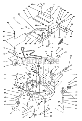 Exmark EXS-18KO - Exmark Explorer Zero-Turn Mower, 18hp Kohler (SN: 080000 - 089999) (1993) 52" Rear Discharge Mower Deck &amp; Support
