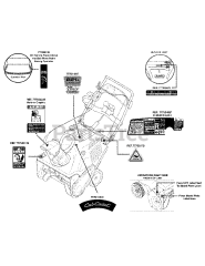 Cub Cadet 221 LHP (31AM2T6D756) - Cub Cadet 21" Snow Thrower (2011) Label Map 221L
