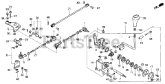 Honda H4518 H HSA/C (MZAT) - Honda Lawn Tractor, Made in Japan (SN: MZAT-3000001 - MZAT-3999999) CHANGE LEVER (H4514H, H4518H)