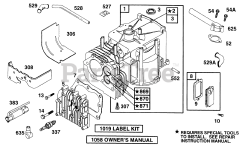 Briggs & Stratton 135702-0102-01 - Briggs & Stratton Vertical Engine Cylinder, Head