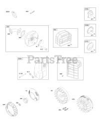 Briggs & Stratton 95452-0124-B1 - Briggs & Stratton Horizontal Engine Exhaust System, Flywheel