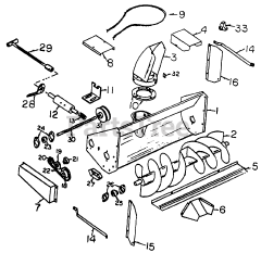 White Outdoor 190-857-190 - White Outdoor 51" Snow Thrower Attachment (1992)