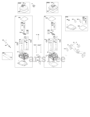 Briggs & Stratton 356447-0621-H7 - Briggs & Stratton Horizontal Engine Cylinder Head Group