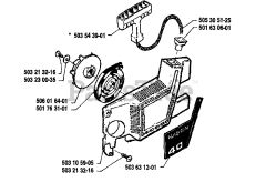 Husqvarna 40 - Husqvarna Chainsaw (1991-06) Starter Assembly