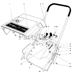Toro 38130 (S-200) - Toro Snow Thrower (SN: 000000001 - 000015000) (1980) Shroud Handle Assembly (model 38130)