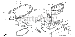 Honda BF130 A2 XA (BZBE) - Honda Marine Engine, Made in Japan (SN: BZBE-1300001 - BZBE-1400000) EXTENSION CASE