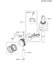 Kawasaki FJ180V-BM11 - Kawasaki Engine PISTON/CRANKSHAFT