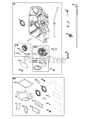 Briggs & Stratton 542477-0006-J1 - Briggs & Stratton Horizontal Engine Crankcase Cover/Sump Group