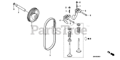 Honda GC160 LA QDE (GCAHA) - Honda Engine, Made in USA (SN: GCAHA-3599750 - GCAHA-9999999) CAMSHAFT