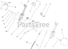 Toro 38644 (1028 OXE) - Toro 28" Power Max Snow Thrower (SN: 312003430 - 312999999) (2012) Lever Chute Control Assembly